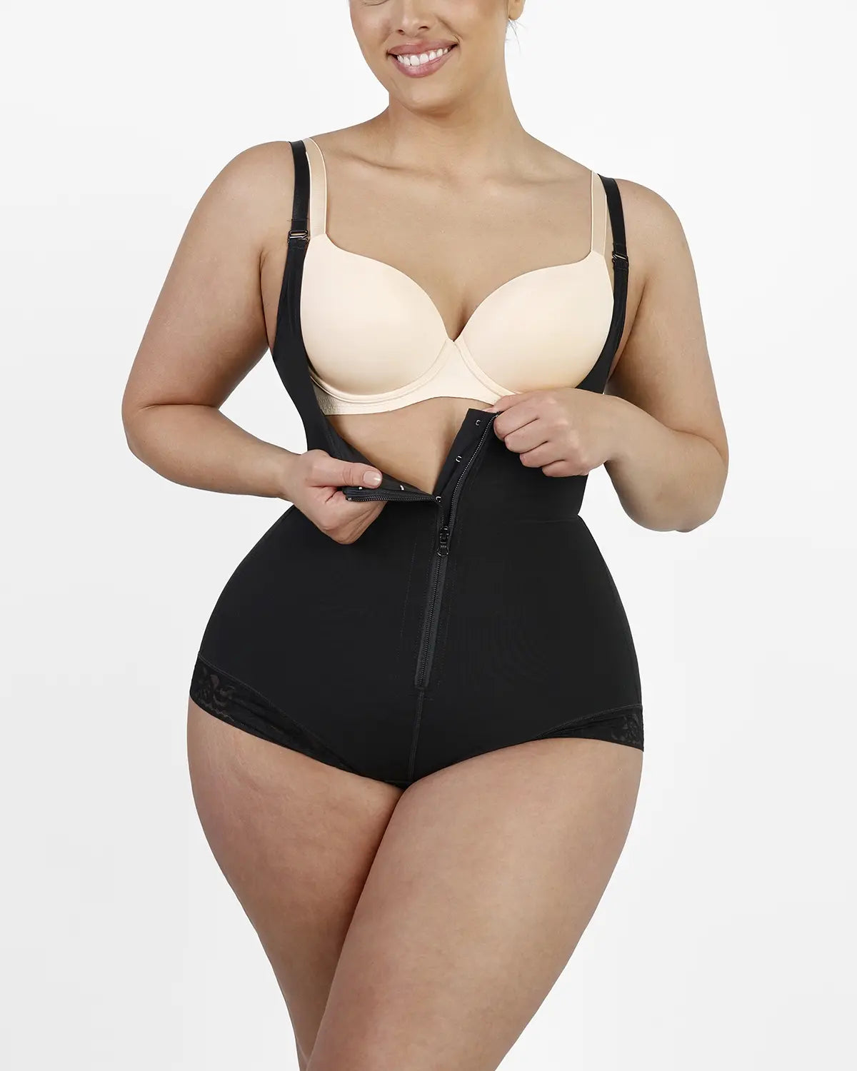 AirSlim® Lace Zipper Open Bust Shapewear