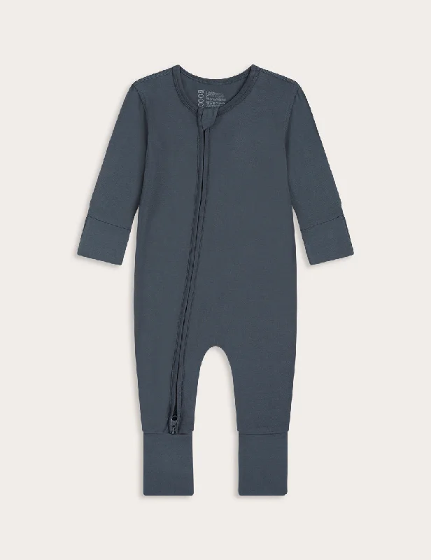 Baby Long Sleeve Romper - Storm