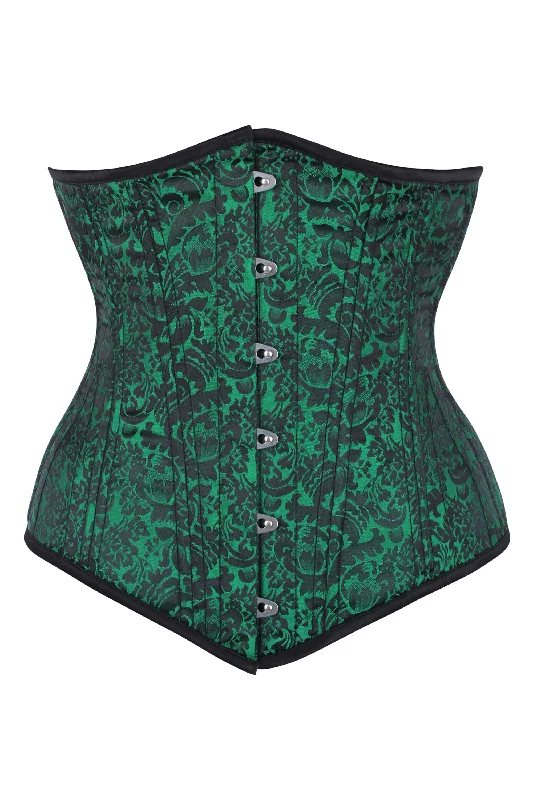 Beautiful Green Waist Training Underbust Corset- Longline