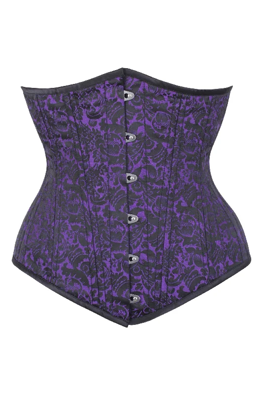 Beautiful Purple Waist Training Underbust Corset- Longline