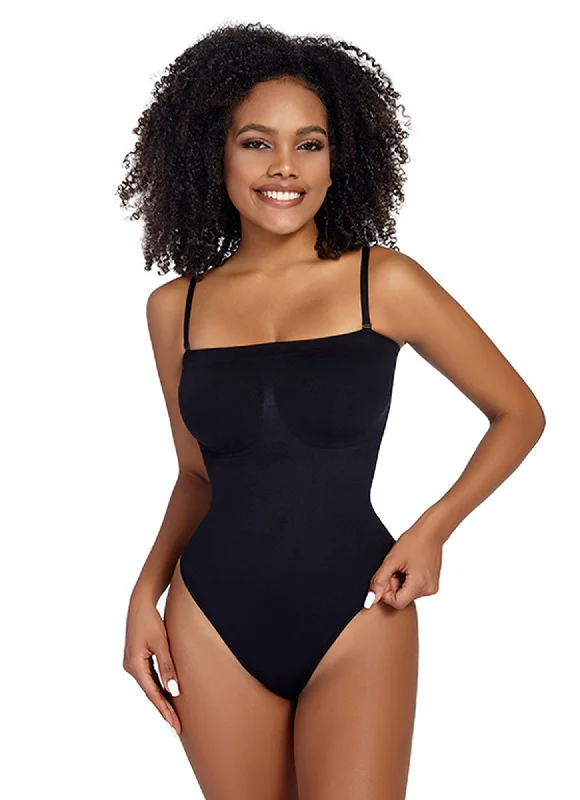 Bodysuit for Women - Shapewear Bodysuit with Detachable Straps - Seamless 360 Tummy Control Basic Summer Outfit