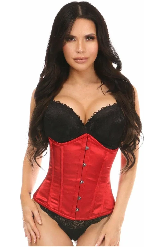 Lavish Red Satin Underbust Corset