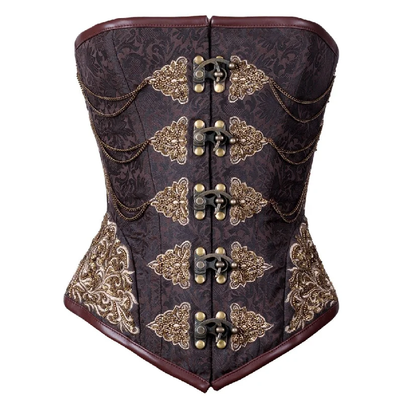 Madhavi Steampunk Authentic Steel Boned Overbust Corset