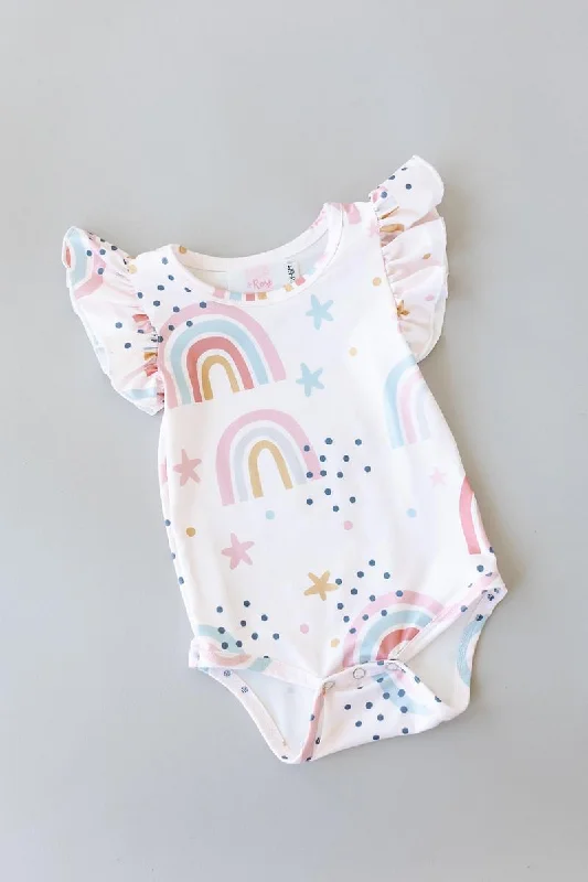 Over the Rainbow S/S Flutter Bodysuit