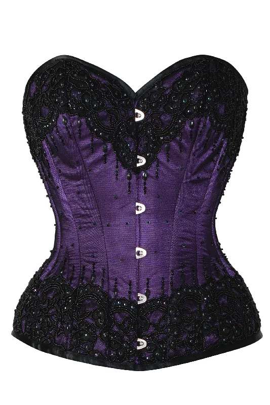 Purple Satin Couture Corset