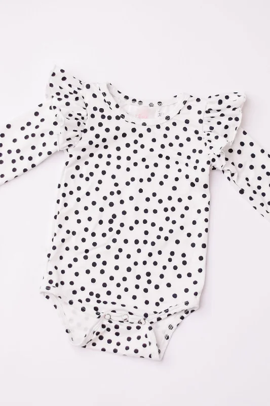 Scattered Dot L/S Flutter Bodysuit