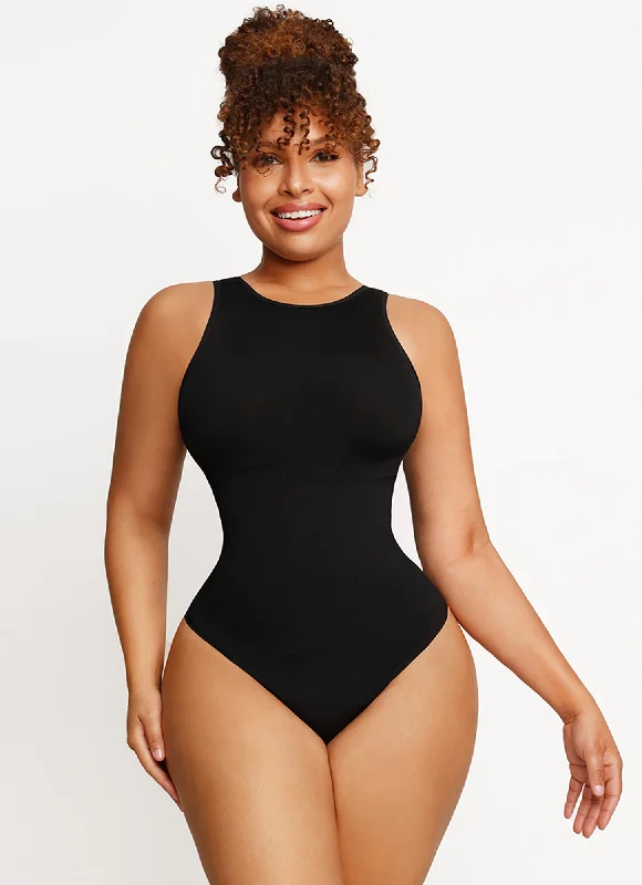 SOOSLICK ™️Bodysuit for Women Tummy Control | Body Sculpting High Neck Top Thong Shapewear