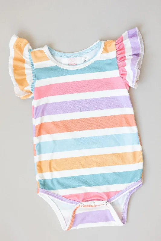 Spring Stripes S/S Flutter Bodysuit