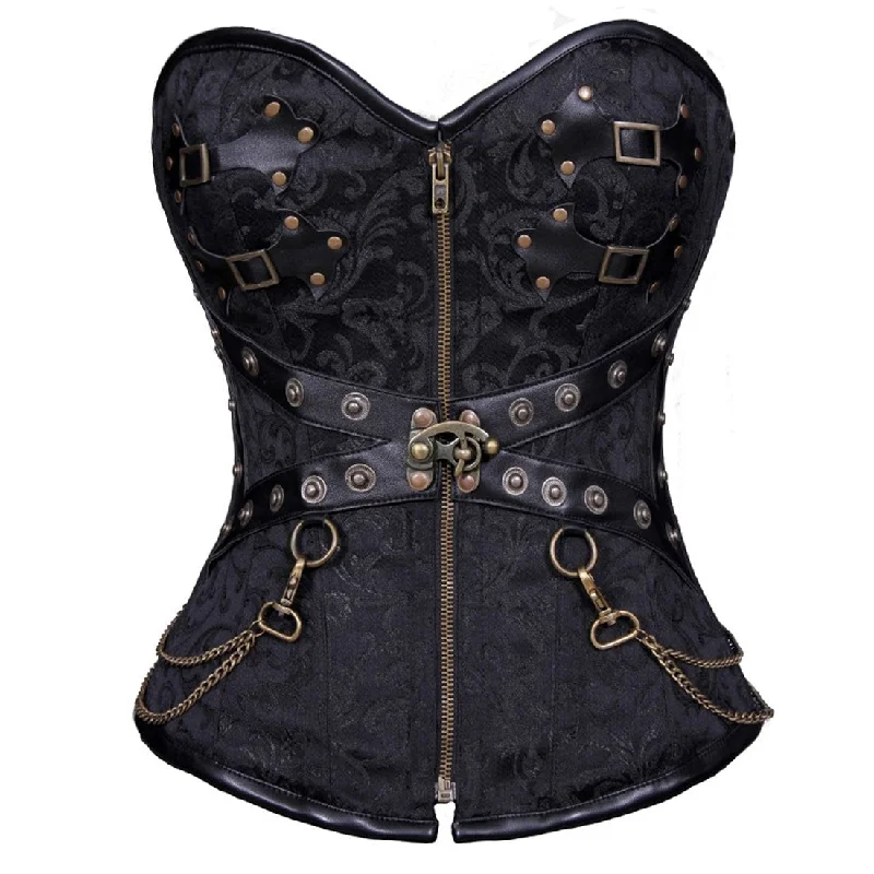 Tamiko Steampunk Overbust Corset Black