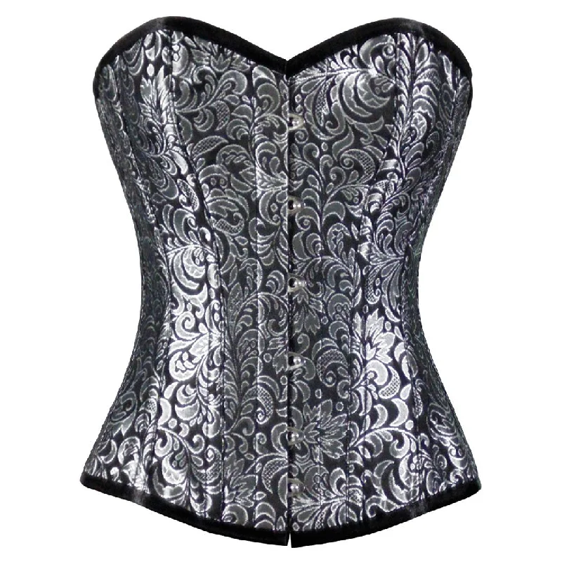 Urania Authentic Overbust Corset Black Silver