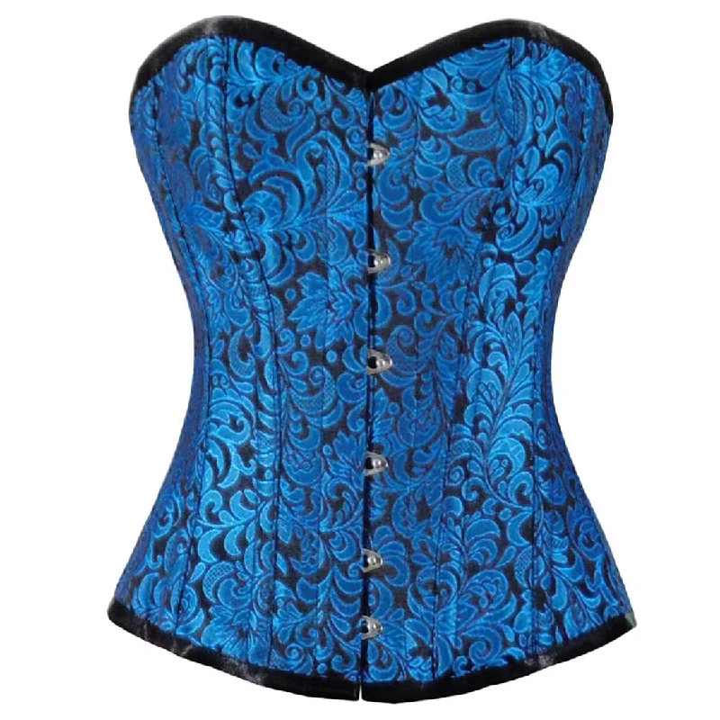 Urania Authentic Overbust Corset Black Turquoise