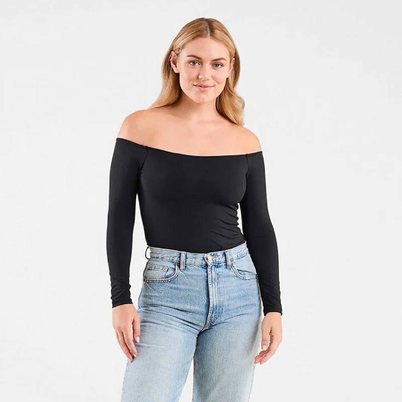 Off The Shoulder Bodysuit | Black