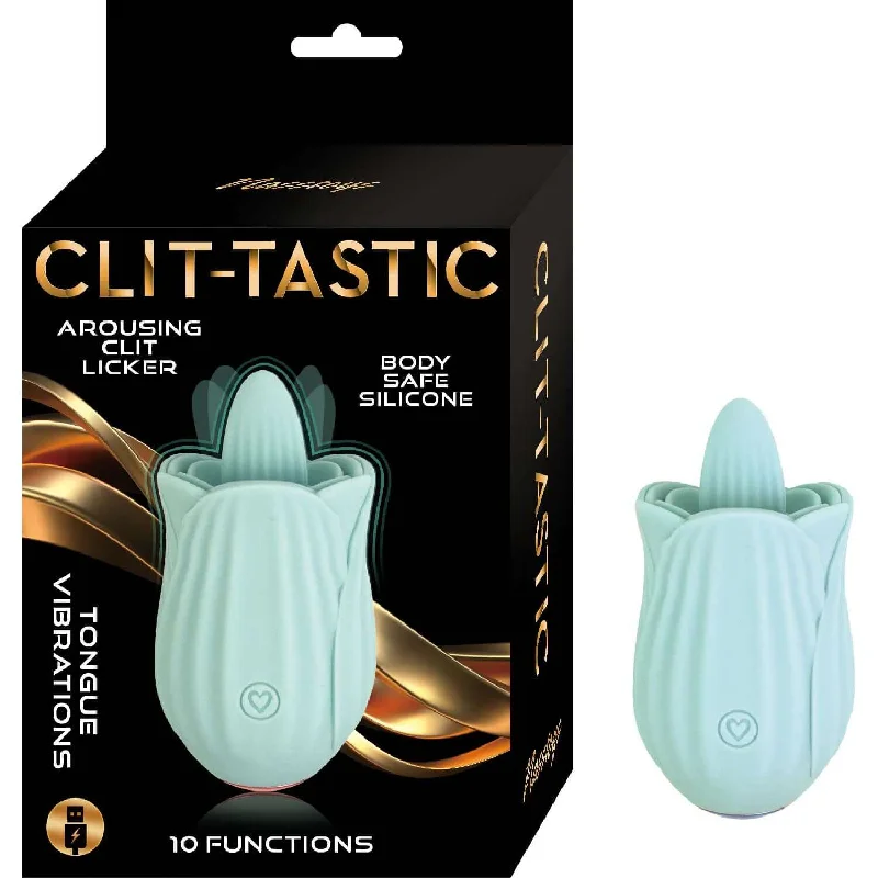 Nasstoys Clit-Tastic Arousing Clit Licker - Rose-Shaped Stimulator for Blissful Pleasure in Aqua