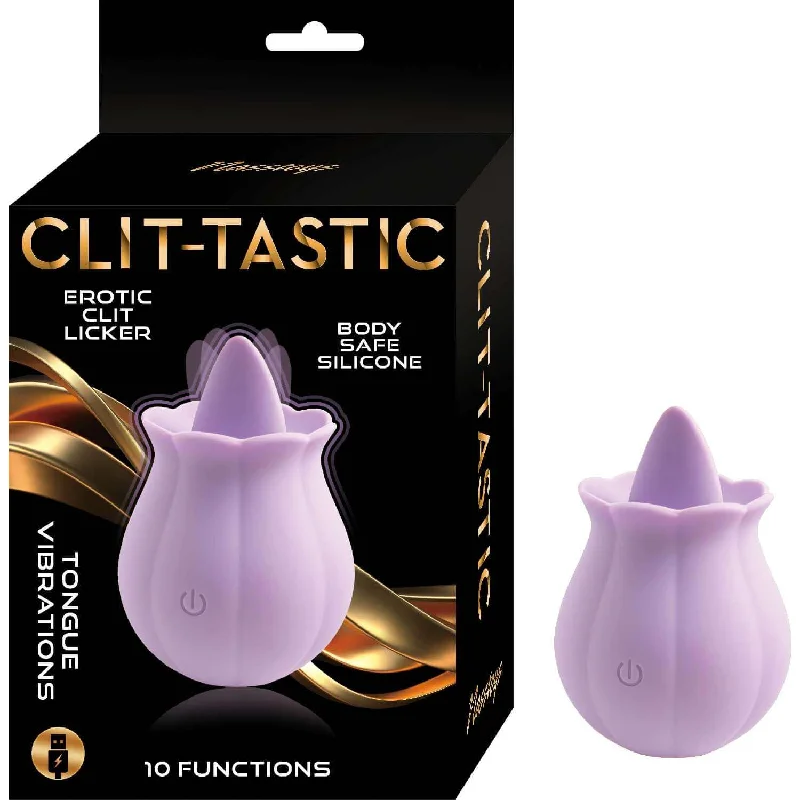 Nasstoys Clit-Tastic Erotic Clit Licker: Rose-Shaped Stimulator (Lavender Purple)