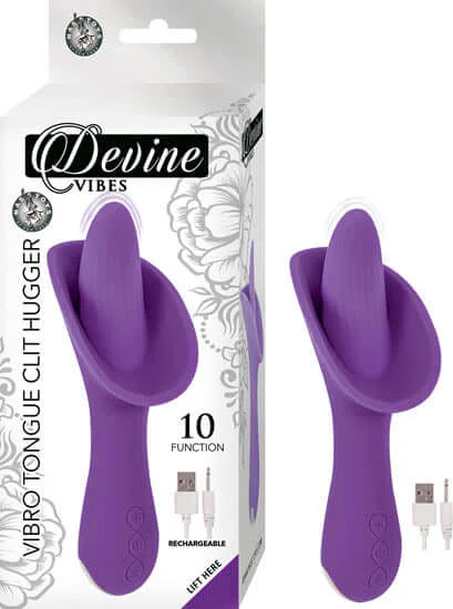 Experience Divine Pleasure with the Devine Vibes Vibro Tongue Clit Hugger!