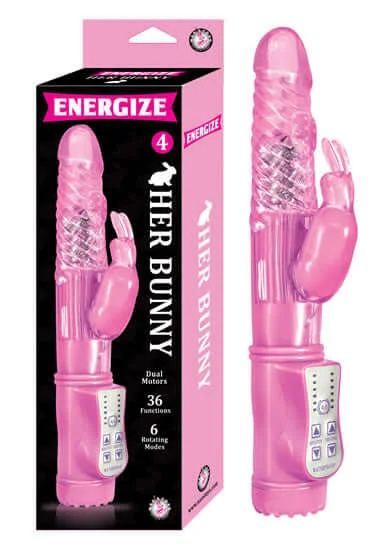 Energize Her Bunny 4 Pink Rabbit Vibrator – 36 Functions & Dual Motors, Waterproof