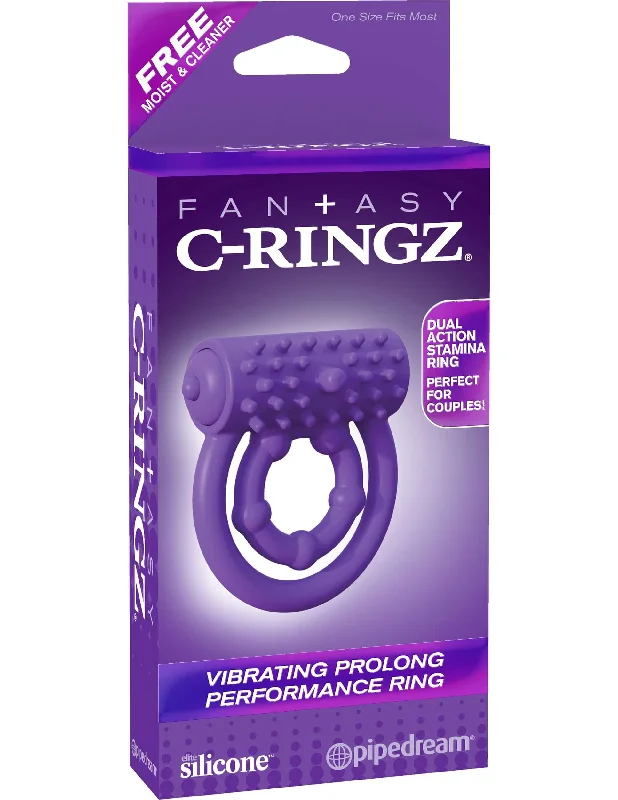 Fantasy C-Ringz: Dual Vibrating Performance Ring in Purple - A Fusion of Stamina & Sensation