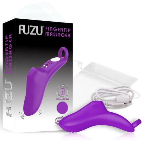 Fuzu Vibrating Rechargeable Fingertip Massager by Doctor Love - Purple