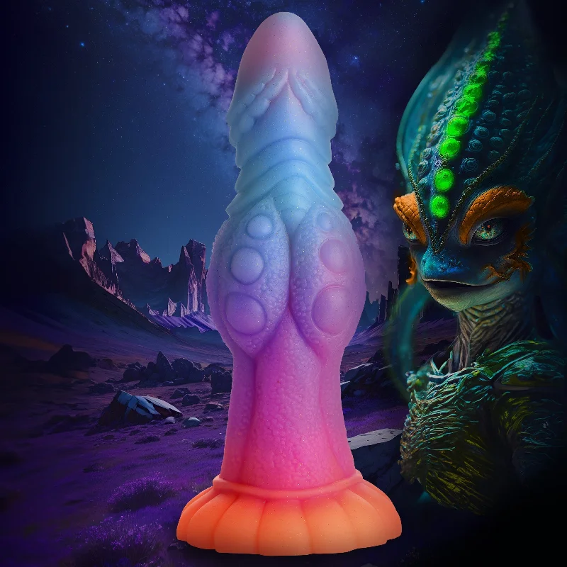 Galactic Alien Glow-in-the-Dark Silicone Creature Dildo