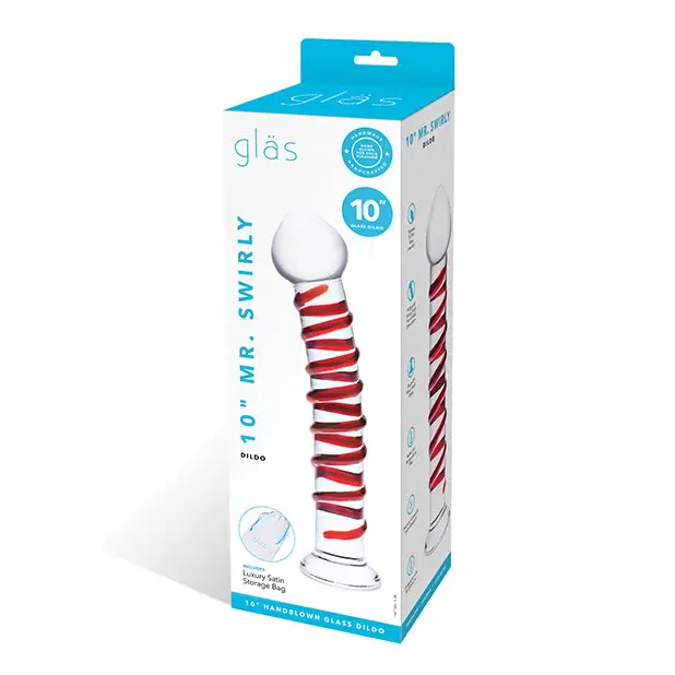 Glas 10 in. Mr. Swirly Glass Dildo