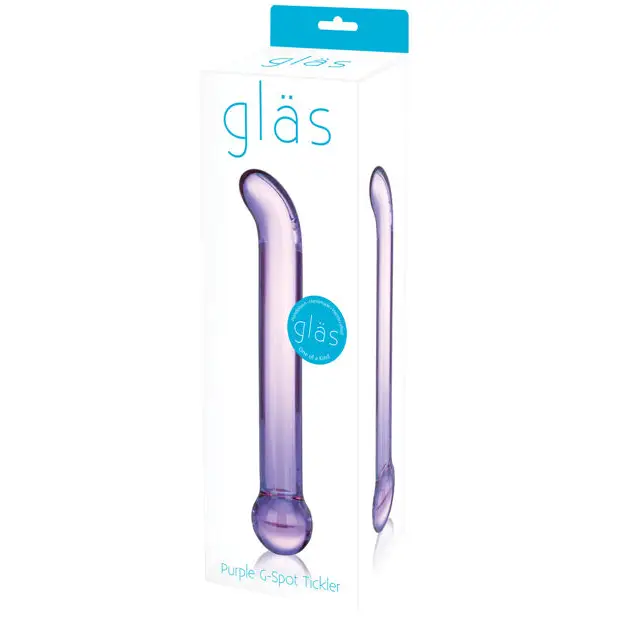 Glas 6.75 in. Purple G-Spot Tickler Glass Dildo