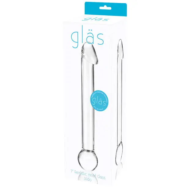 Glas 7 in. Realistic Head Glass Dildo