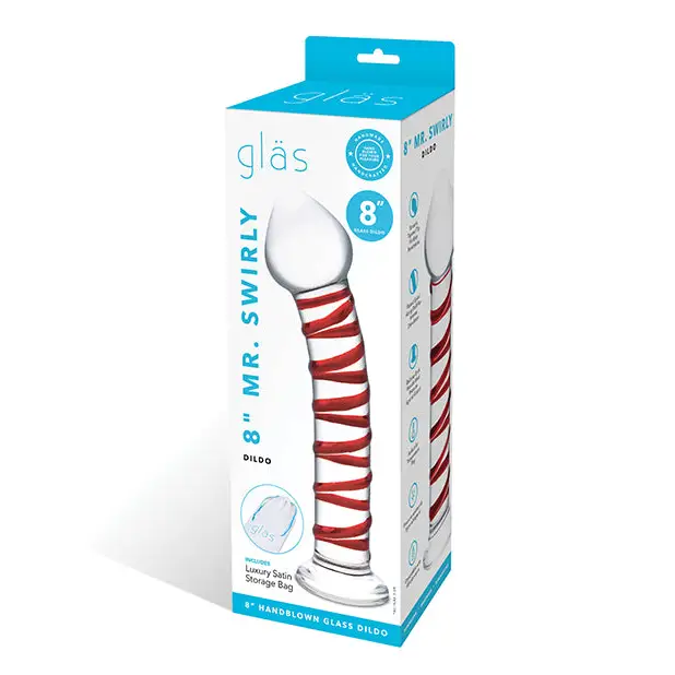 Glas 8 in. Mr. Swirly Glass Dildo