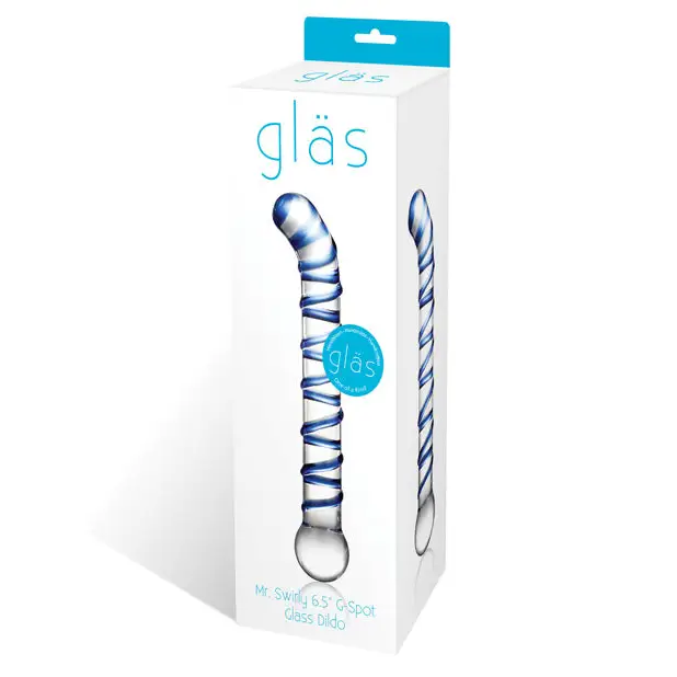 Glas Mr. Swirly 6.5 in. G-Spot Glass Dildo