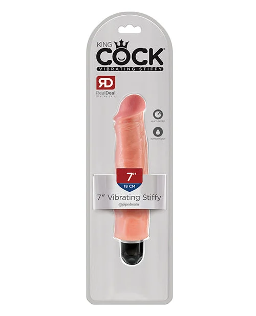 King Cock 7" Vibrating Stiffy - Flesh