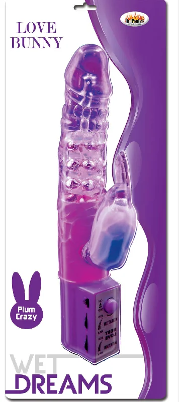 Wet Dreams Love Bunny Purple - Variable Speed Vibrations, Reversible Rotation