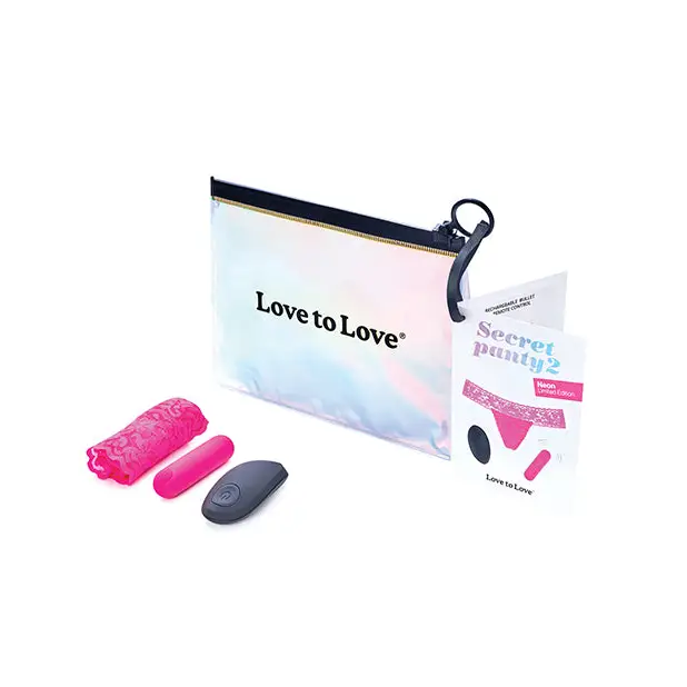 Love to Love Secret Panty 2 Neon Pink (gift bag packaging)