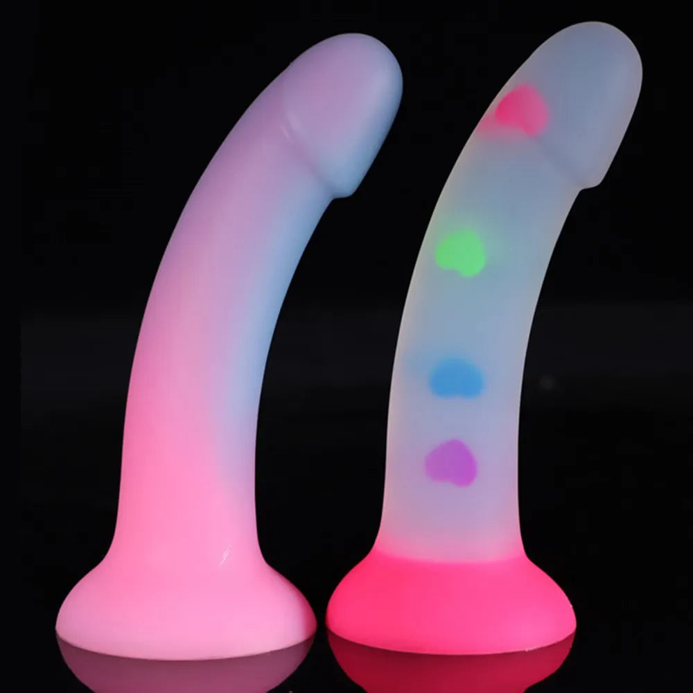 New Luminous Dildo Anal Plug Silicone Small Penis Adult Toys Prostate Massage Anal Toys Buttplug Sex Toy for Women Sex Products