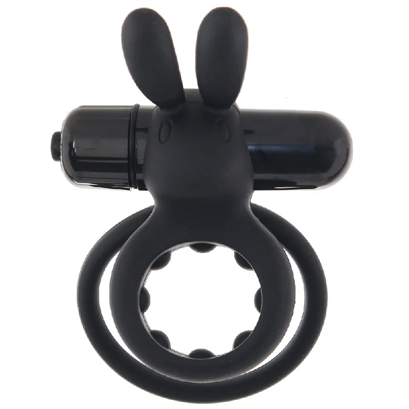 O Hare Bass Vibrating Rabbit Ring in Black