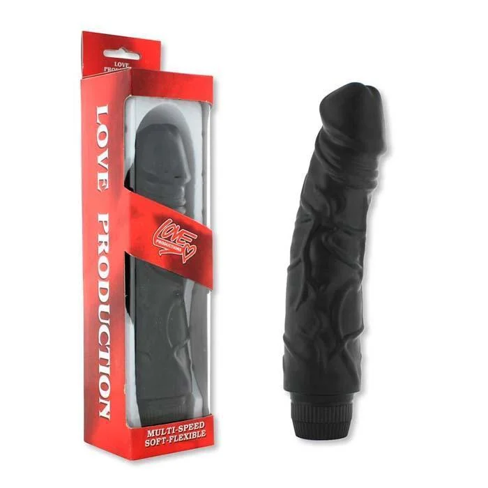 Perfect Pleasure Vibrating Dildo 22 cm (Black)