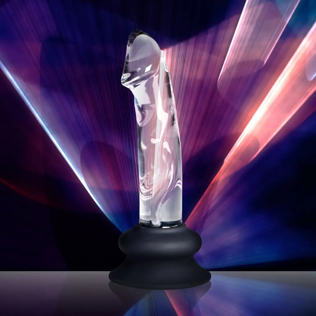 Pleasure Crystals 5.6 in. Glass Dildo with Silicone Base