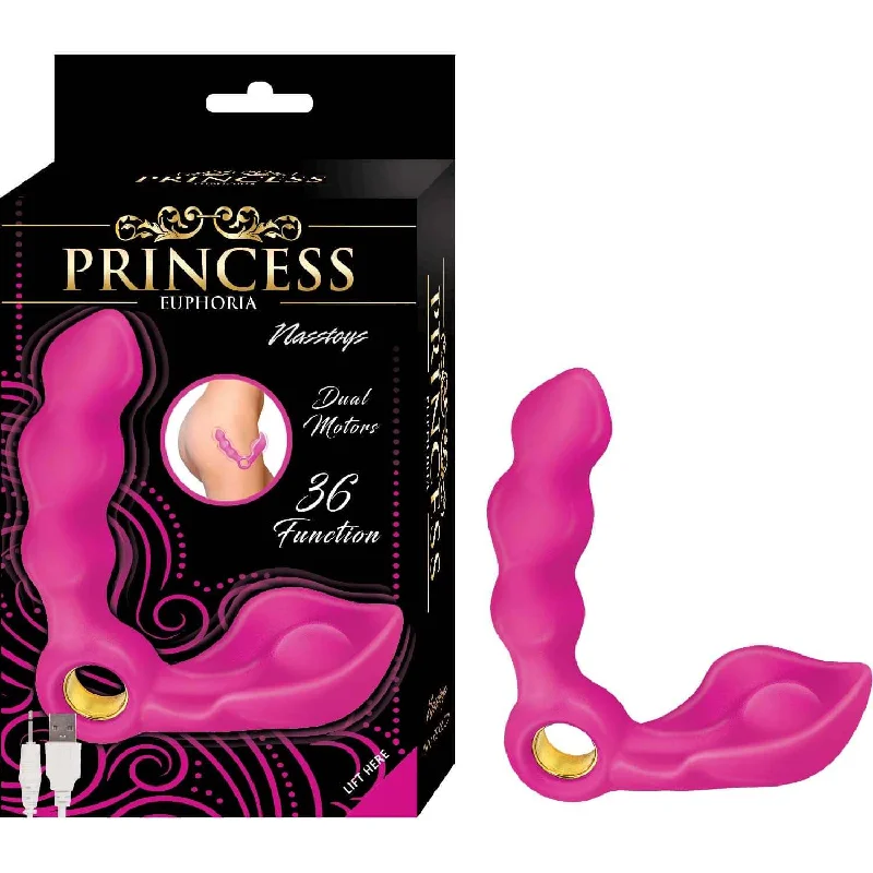 Princess Euphoria Pink Vibrator - 36 Function Dual Motor Rechargeable Vibrator by Nasstoys