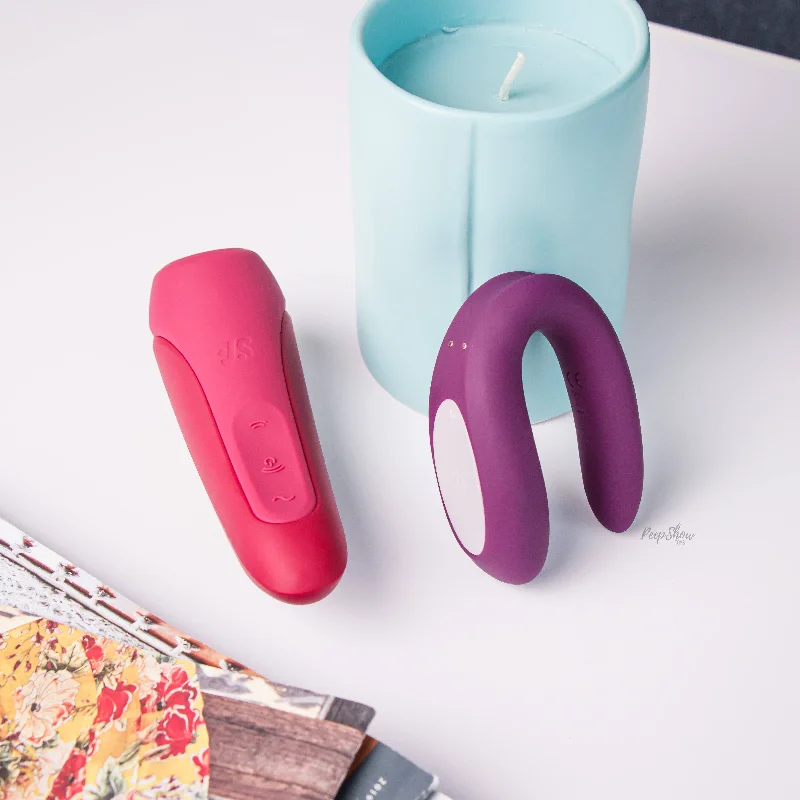 Satisfyer Curvy 1 + & Double Joy Bundle - 2 Long-Distance App Controlled Vibrators