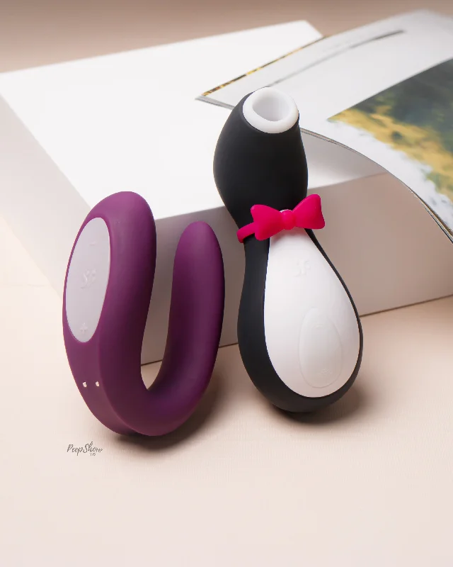 Satisfyer Pro Penguin + Double Joy App-Controlled Vibe Bundle