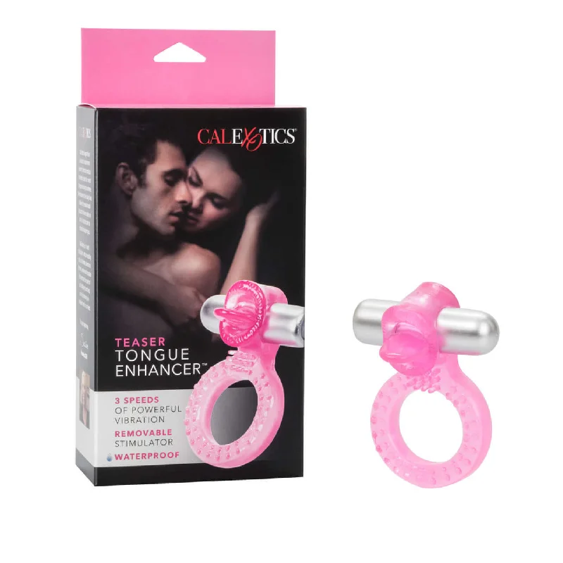 Teaser Tongue Enhancer - 3-Speed Vibrating Couple's Ring for Mutual Pleasure