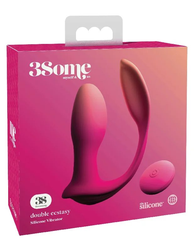 3some Double Ecstasy Silicone Vibrator - Triple Sensation Pleasure