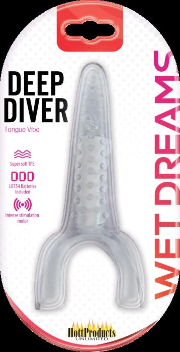 Tongue Star Deep Diver Clear Vibrating Tongue with Motor