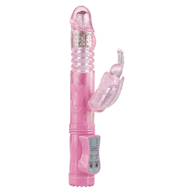 ToyJoy - Poke Me Up-And-Down Butterfly Rabbit Vibrator (Pink)