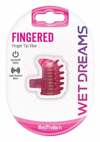 Wet Dreams Fingered Vibe by Hott Products - Powerful Pink Finger Vibrator for Enhanced Stimulation