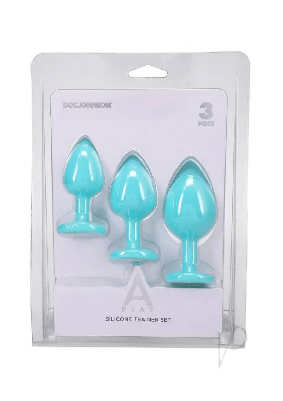 A-Play Silicone Trainer Set: 3-Piece Butt Plug Set for Safe and Comfortable Anal Exploration