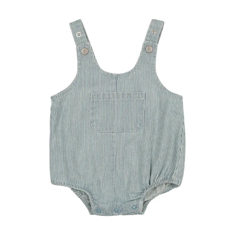 Analogie Denim Stripe Romper (Printed Denim Collection) - Light Denim