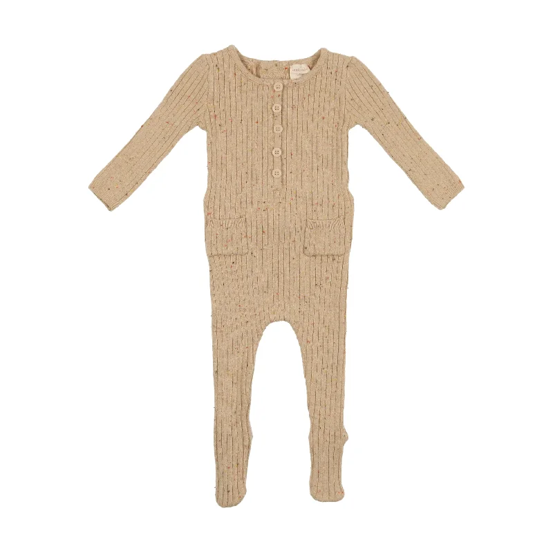 Analogie Knit Boy Footie - Toffee Speckle