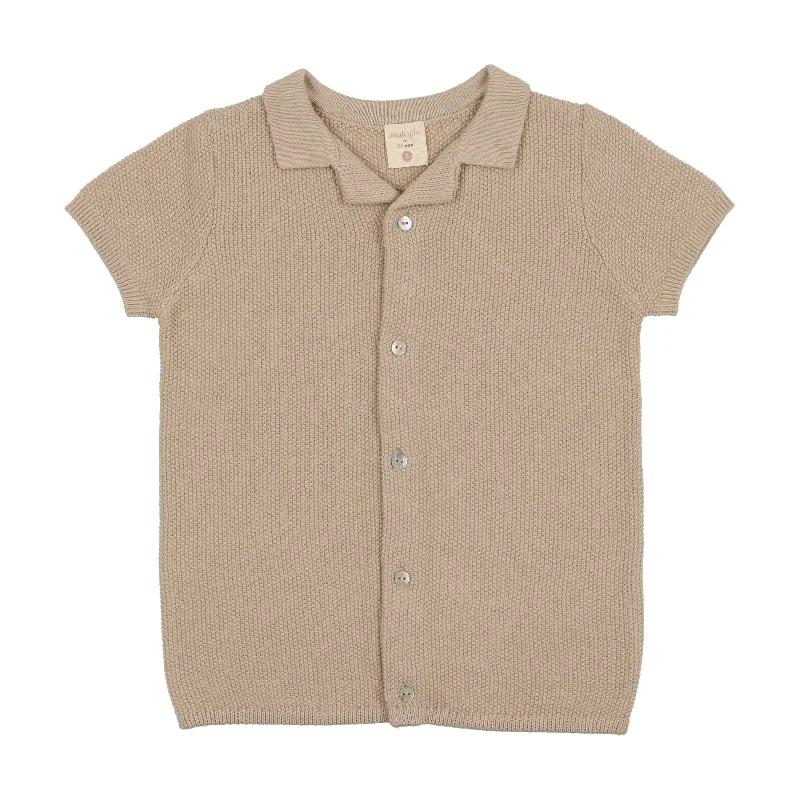 Analogie Knit Grandpa Shirt - Taupe