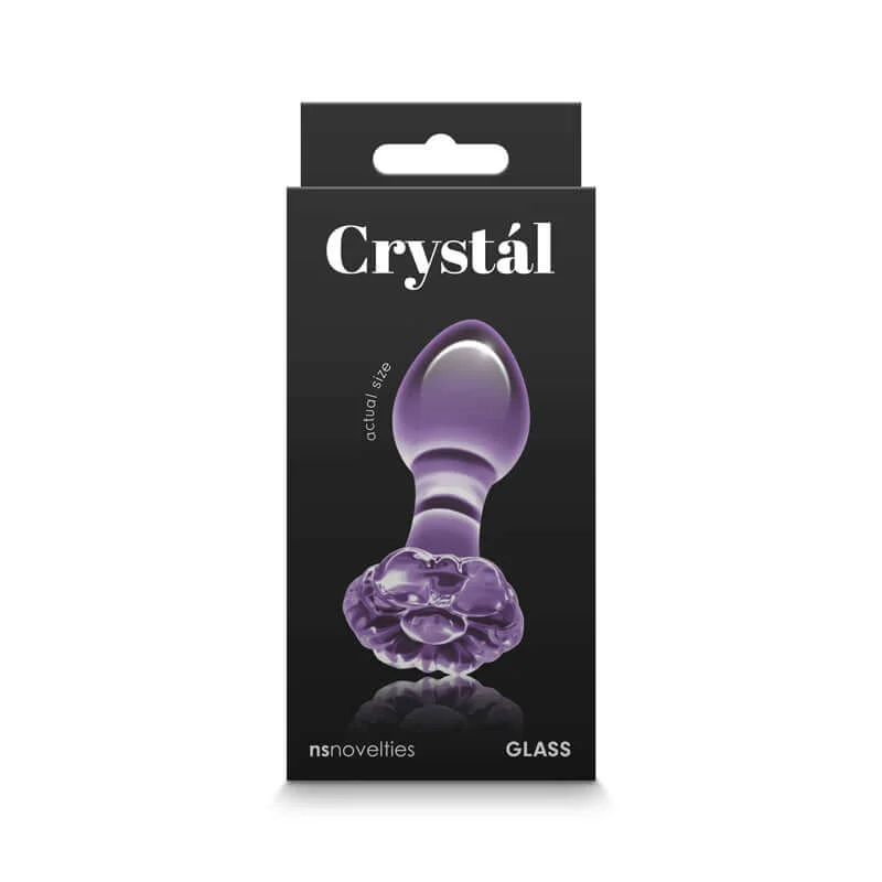 Crystal Premium Glass Flower Purple