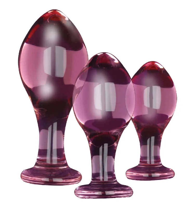 Edonista Kyla 3 Piece Glass Anal Plug Kit