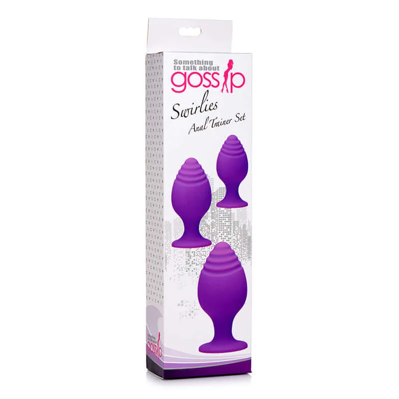 Gossip Swirlies Anal Trainer Set in Violet Purple by Curve Toys: Step-by-Step Pleasure Enhancement